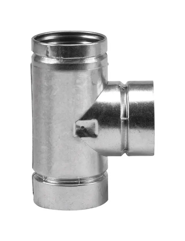 Selkirk 3 In. X 3 In. X 3 In. Aluminum/Galvanized Steel Vent Tee With Cap