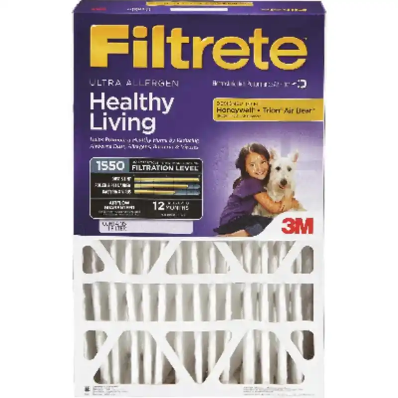 Filtrete Slim 25 In. W X 20 In. H X 4 In. Polyester 1550 MPR Pleated Allergen Air Filter 1 Pk