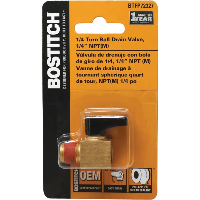 Steel Drain Valve 1/4 In. Male Npt - Model Btfp72327