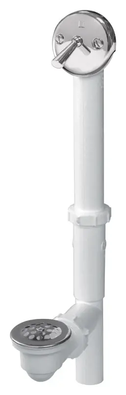 1-1/2 In. Diameter Polished Chrome Plastic Triplever Bath Drain Pp64w