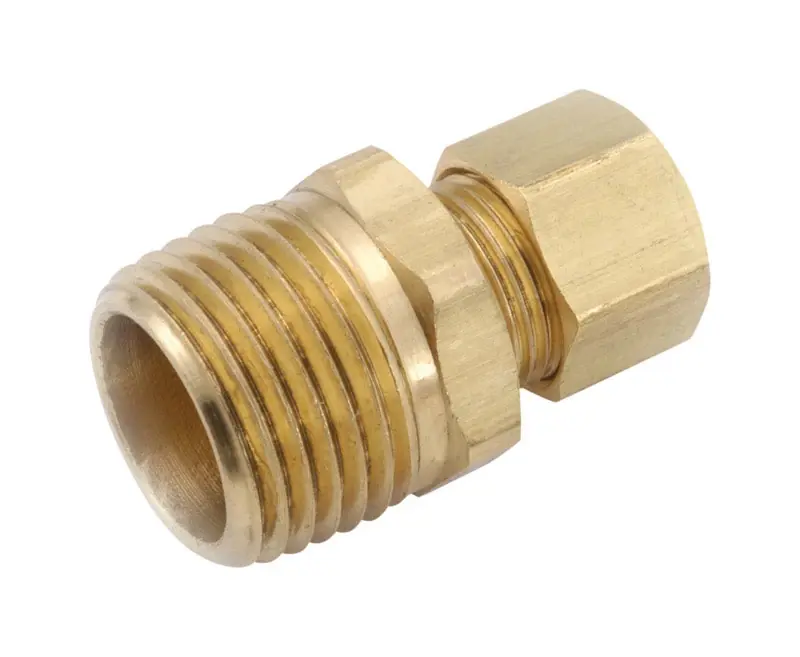 Anderson Metals 3/8 In. 31 Compression X 3/8 In. 31 D MIP Brass Connector