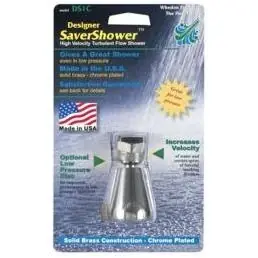 Whedon Designer Shower Saver Head Ds1c - High Velocity Chrome Plated Brass