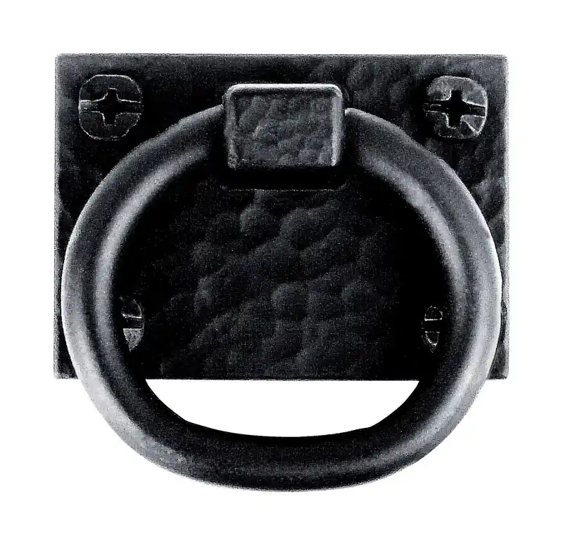 Acorn Ring Pull Square Cabinet Pull Ring Iron Black Black 1 Pk