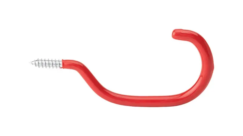National Hardware 5.88 In. L Vinyl Coated Red Steel Bicycle Hook 40 Lb. Cap. 1 Pk