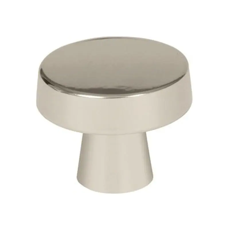 Amerock Blackrock Round Cabinet Knob 1-5/16 In. D 1-1/16 In. Polished Nickel 1 Pk