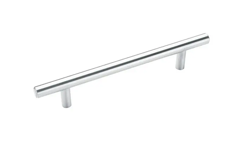 Amerock Contemporary Bar Cabinet Pull 5-1/16 In. Stainless Steel Silver 1 Pk