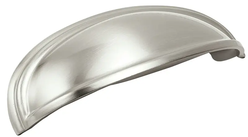 Amerock Traditional Cup Cabinet Cup Pull 3 In. Satin Nickel Silver 1 Pk