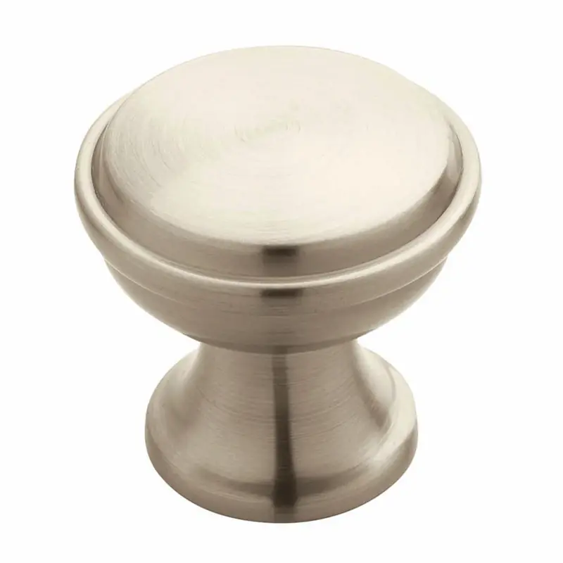 Amerock Westerly Round Cabinet Knob 1-3/16 In. D 1-3/16 In. Satin Nickel 1 Pk