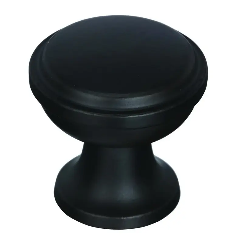 Amerock Westerly Transitional Round Cabinet Knob 1-3/16 In. D 1-3/16 In. Black Bronze 1 Pk