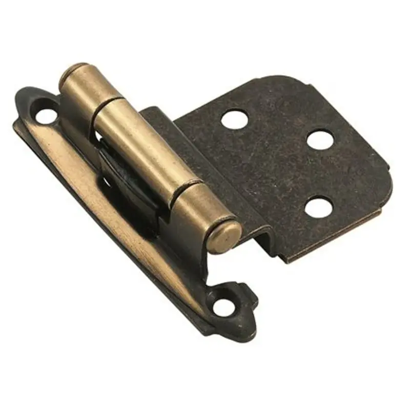 Amerock 2-3/4 In. L Antique Brass Cabinet Hinge 2 Pk