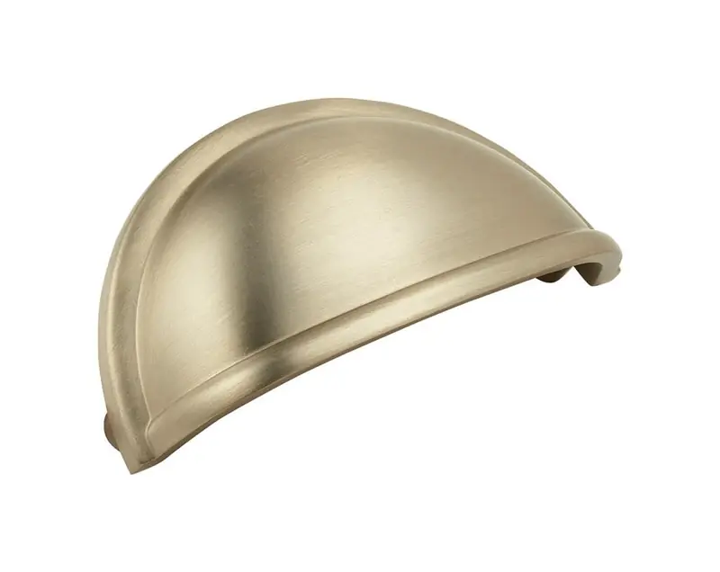 Amerock Cup Pull Collection Traditional Cup Cabinet Cup Pull 3 In. Golden Champagne Gold 1 Pk