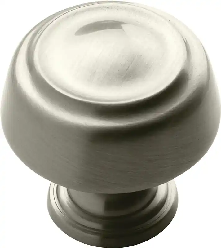 Amerock Kane & Crosley Collection Cabinet Knob 1-1/4 In. D 1-1/4 In. Satin Nickel 1 Pk