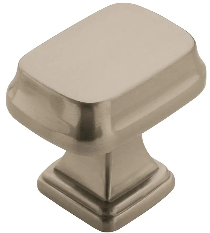 Amerock Grace Revitalize Collection Round Cabinet Knob 1-1/8 In. D 1-1/8 In. Satin Nickel 1 Pk