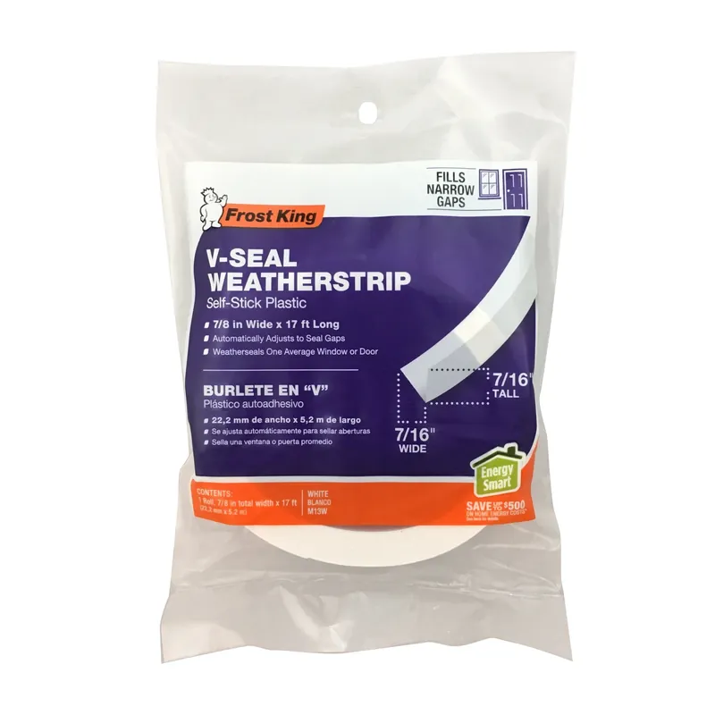 V-Seal Weatherstrip Tape, White, 7/8 In. X 17 Ft.