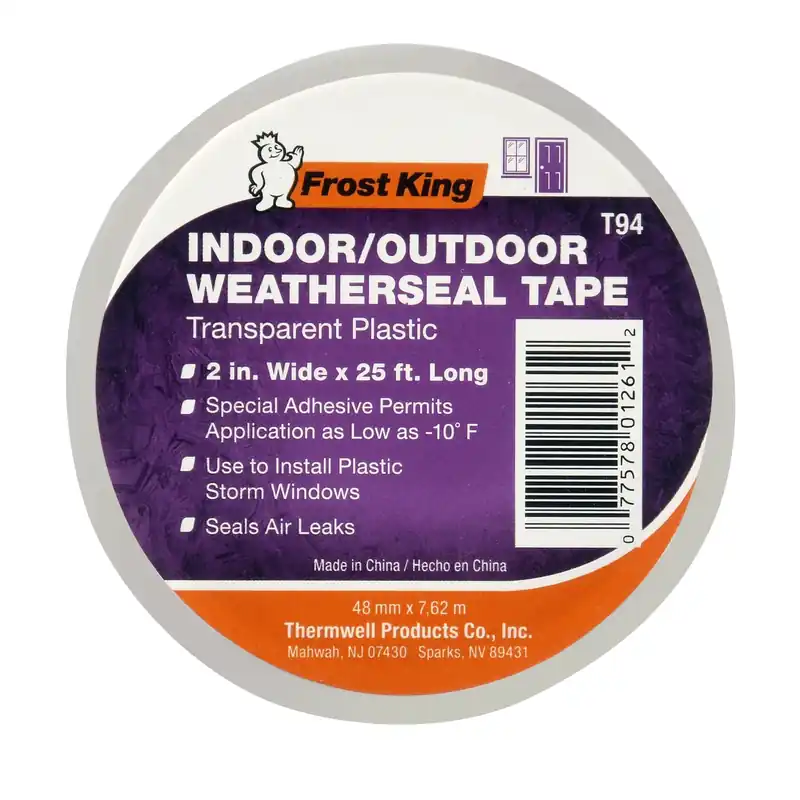 Clear Plastic Window Weatherseal Tape, 2 In. X 25 Ft.