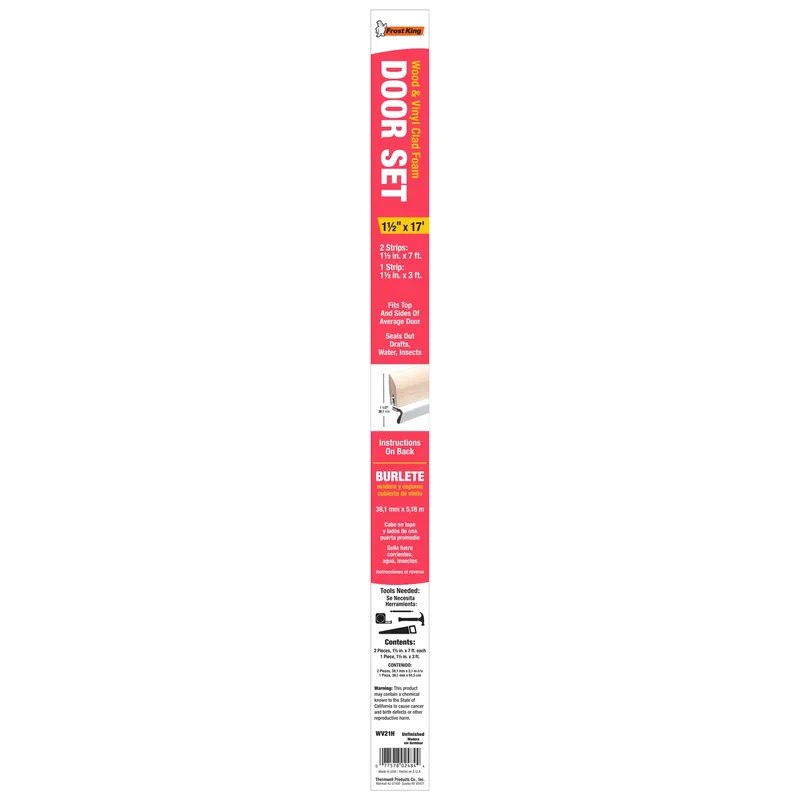 Vinyl & Wood Door Stop Seal Set, White