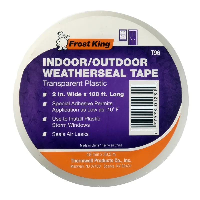 Clear Plastic Weatherseal Tape, 2 X 100 Ft.