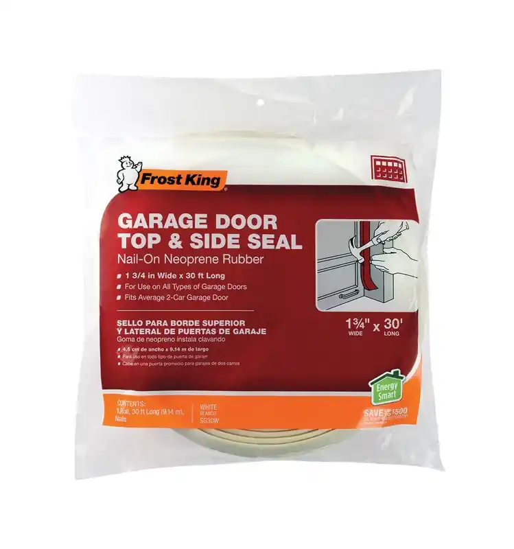 Garage Door Top & Side Weatherseal, 1-3/4 W X 30‘ L
