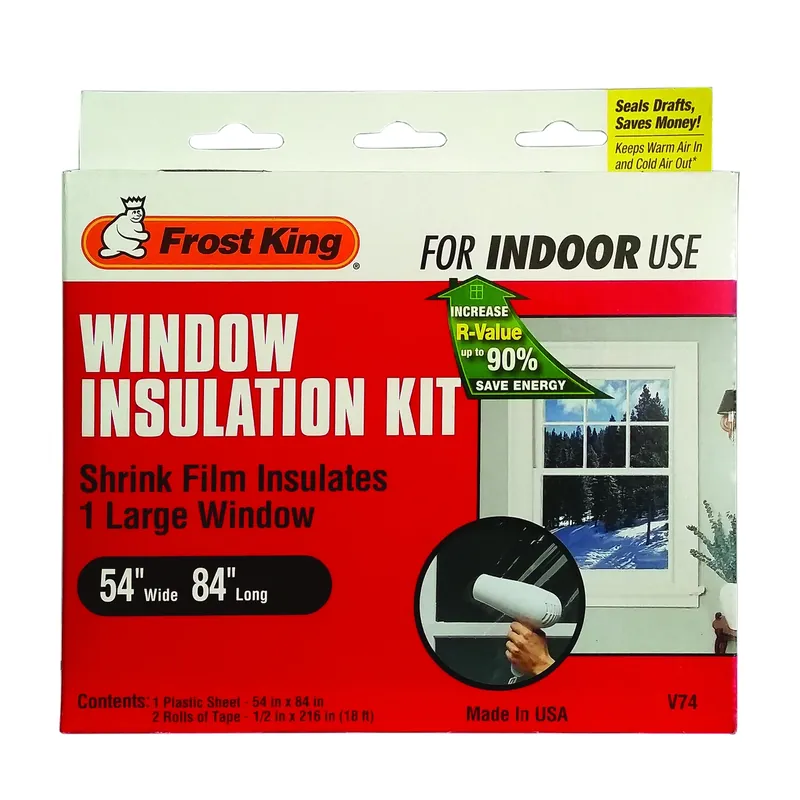 Clear Indoor Window Film Insulator Kit 54 In. W X 84 In. L