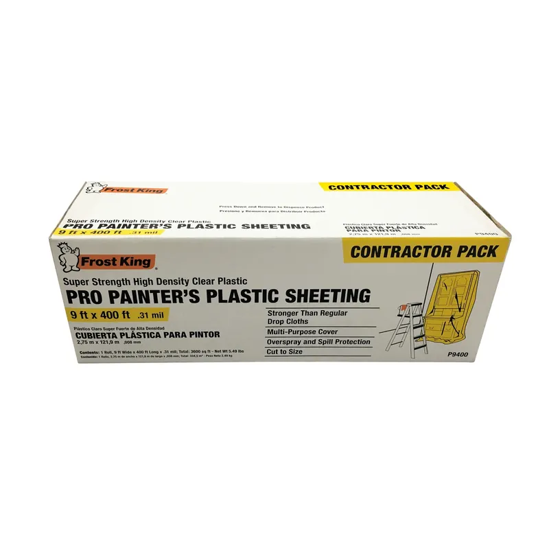 Pro Painter‘s Clear Polyethylene Sheeting Roll 400 Ft L X 9 Ft W X 0.31 Mil