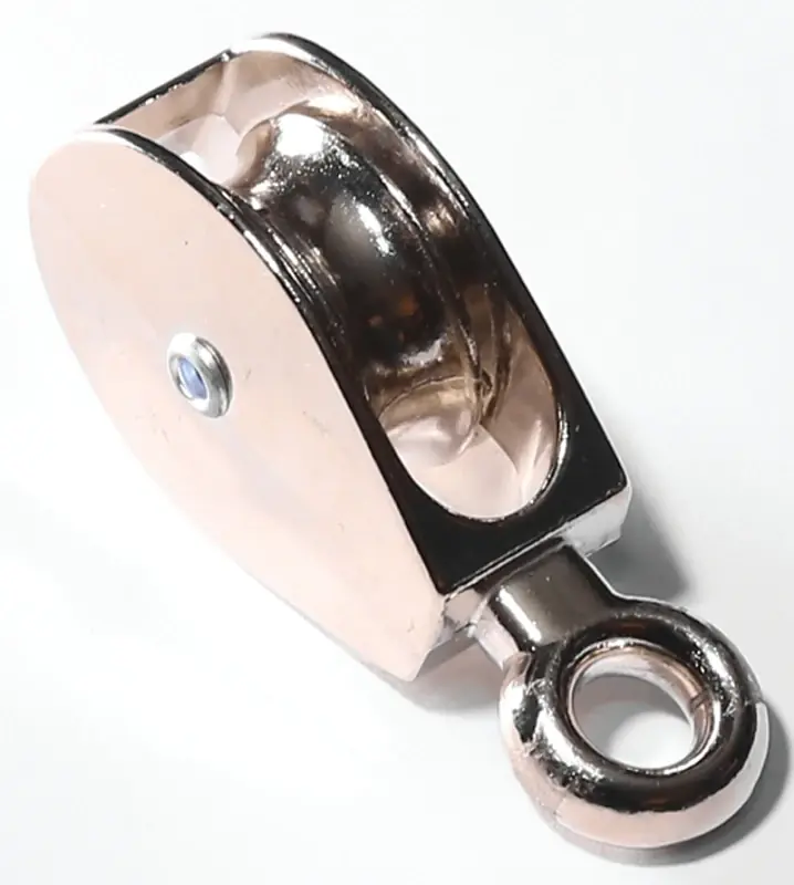 1 In. Diameter Electro-plated Iron Fixed Eye Single Eye Pulley - Model 0174zd-1