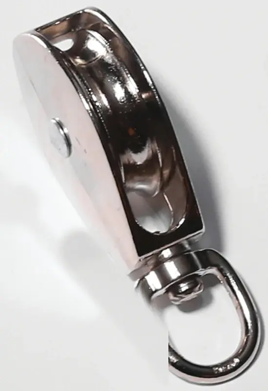 1 In. Diameter Electro-plated Iron Swivel Eye Single Eye Pulley - Model 0173zd-1