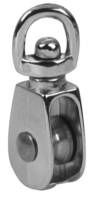 3/4 In. Diameter Electro-plated Iron Swivel Eye Single Eye Pulley