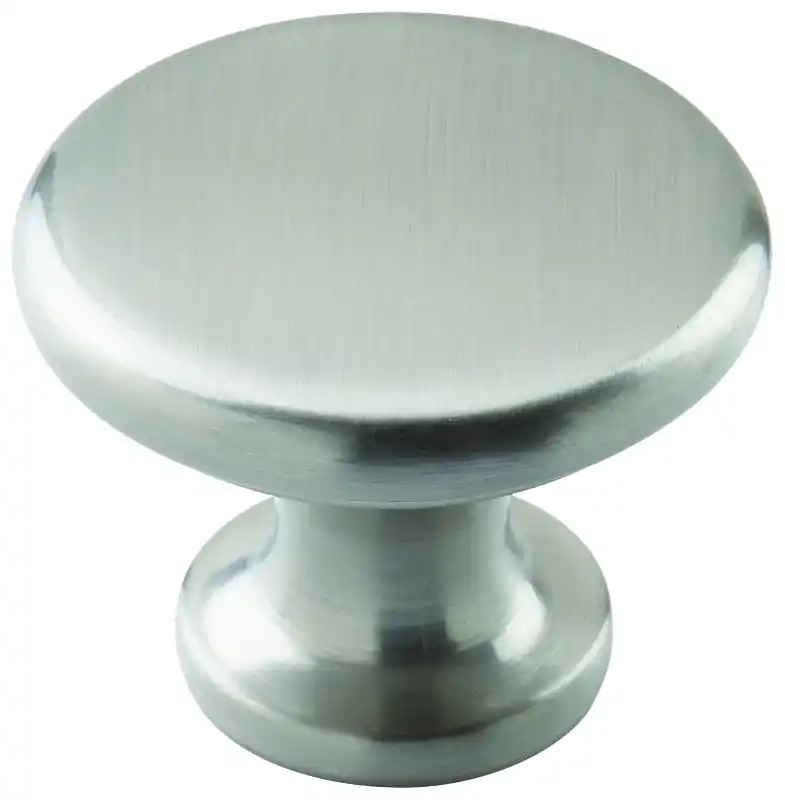 Amerock Allison Round Furniture Knob 1-1/2 In. D 1-3/16 In. Satin Nickel 1 Pk