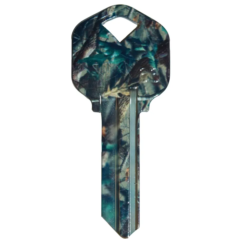 HILLMAN Wackey Green Camo House/Office Universal Key Blank Single Green