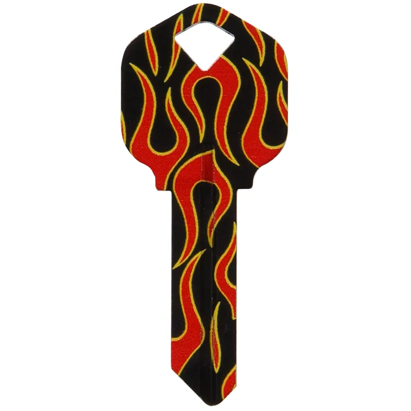 HILLMAN Wackey Flames House/Office Universal Key Blank Single