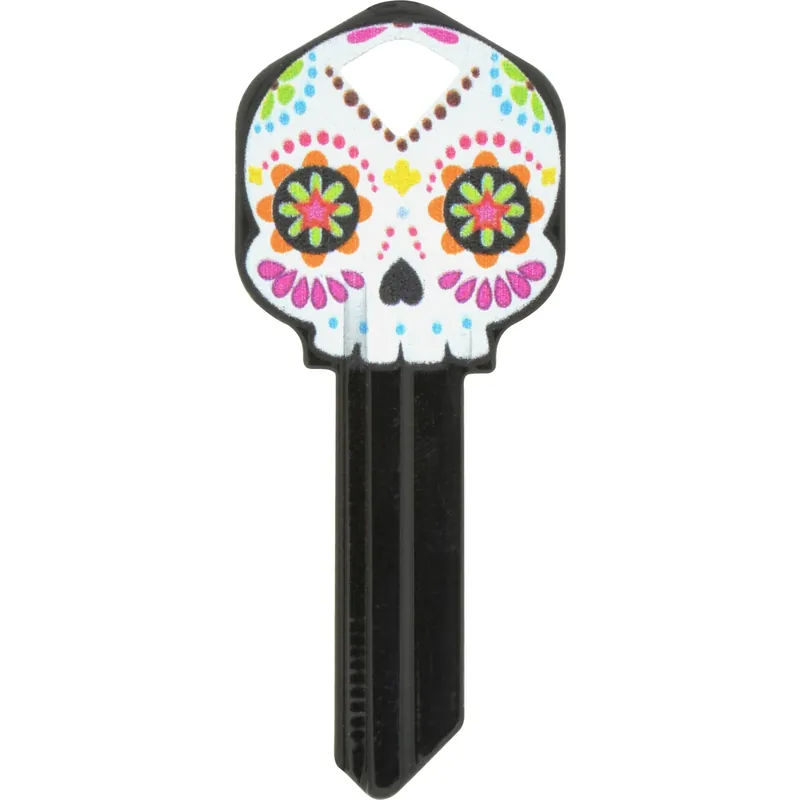 Wackey Sugar Skull Universal Key Blank For House/office - Single Sided