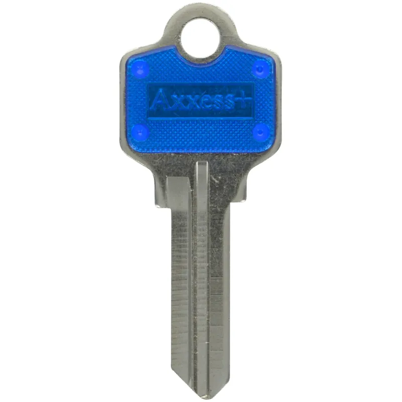 HILLMAN Traditional Key House/Office Key Blank 77 Single For Best Locks Blue/Silver