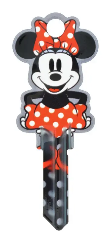 HILLMAN Disney Minnie Mouse House/Padlock Universal Key Blank Double