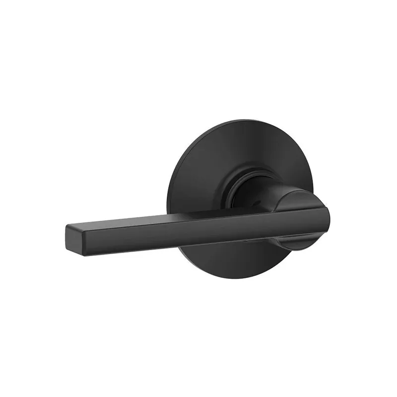 Latitude Passage Door Lever Handleset, Matte Black