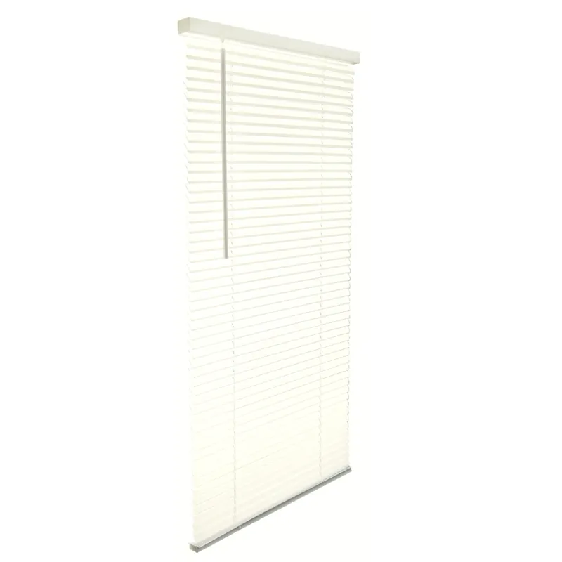 Vinyl 1 In. Cordless Mini Blinds 35 In. W X 72 In. H Alabaster