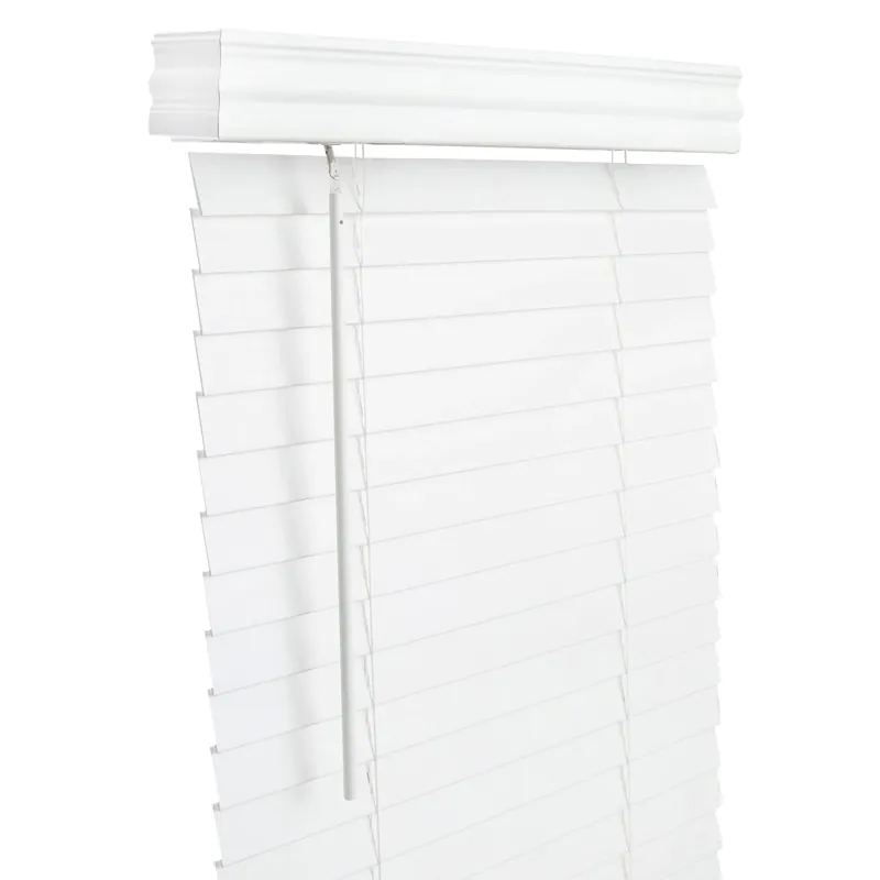 Faux Wood 2 In. Cordless Mini-blinds 31 In. W X 60 In. H White