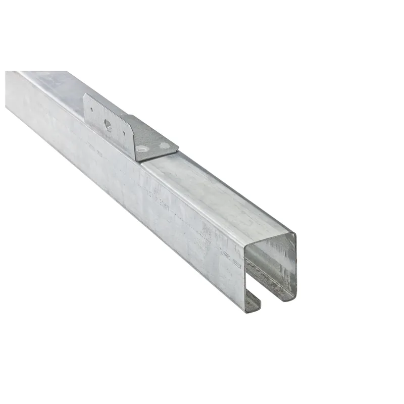 National Hardware 12 Ft. L Galvanized Silver Steel Face Mount Box Rail 1 Pk