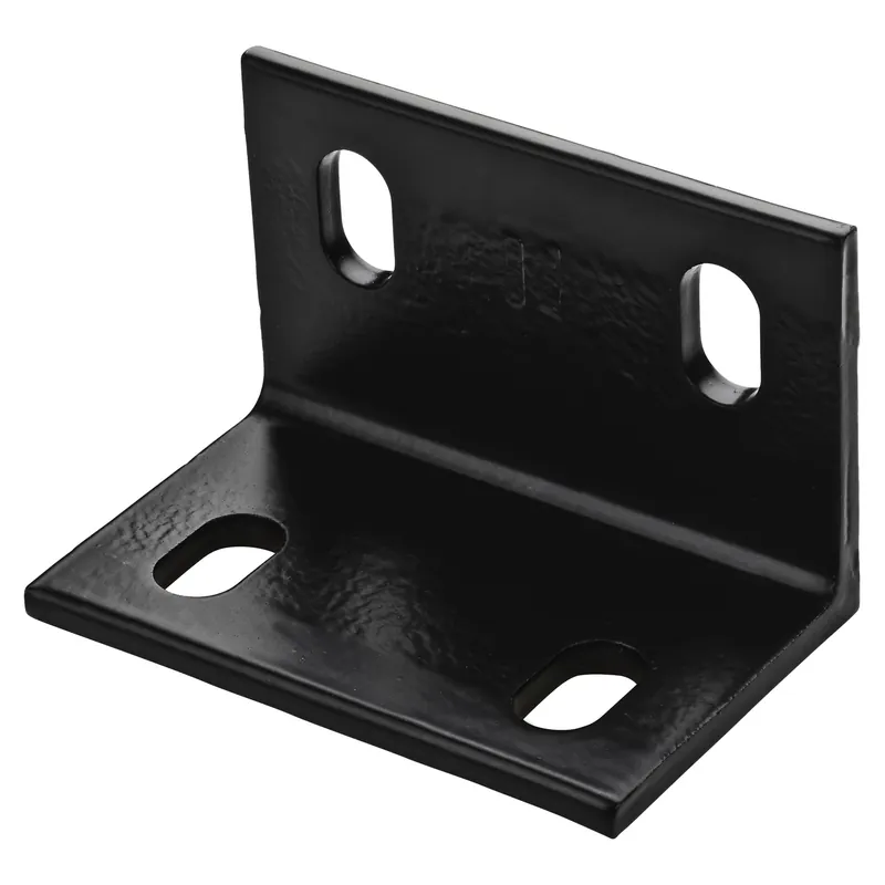 Corner Brace, Black Steel, 4.6 In.