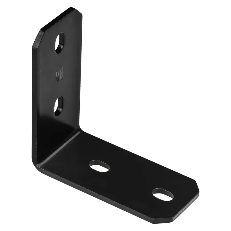 Corner Brace, Black Steel, 6.2 In.