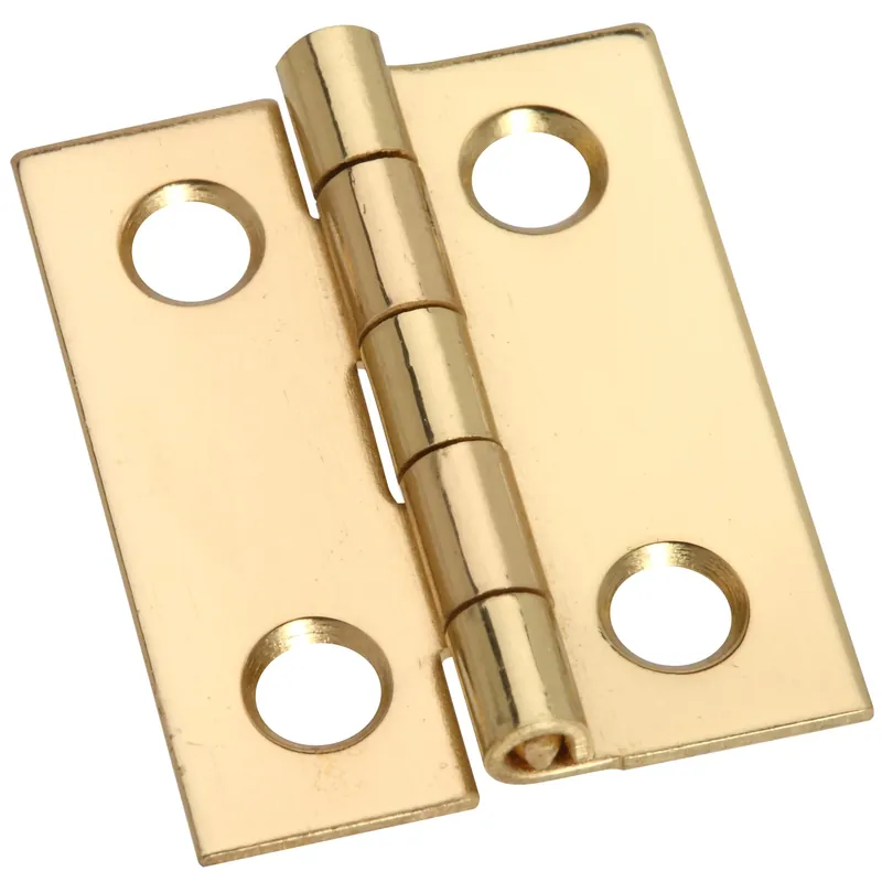 National Hardware 13/16 In. W X 1 In. L Brass Cabinet Hinge 4 Pk