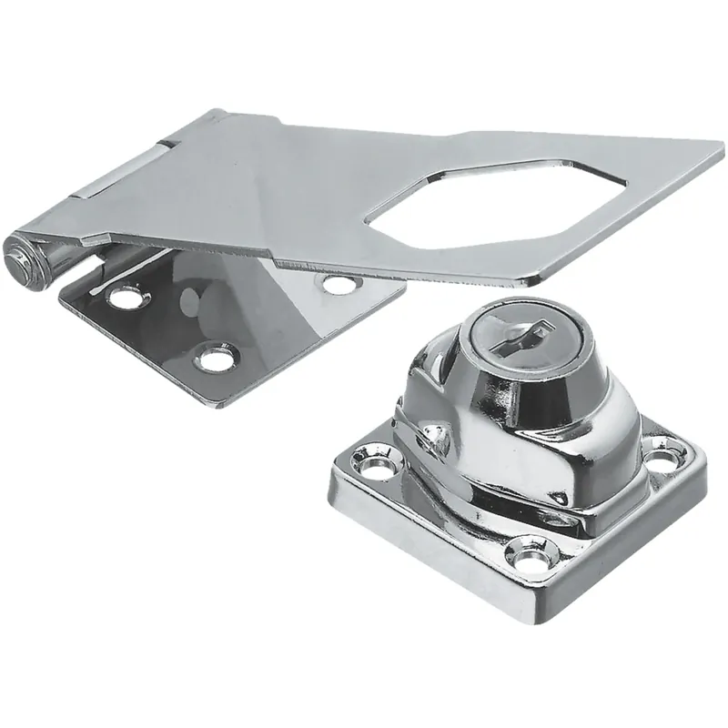 National Hardware Chrome-Plated Die-cast Zinc/Steel 4-1/2 In. L Keyed Hasp Lock 1 Pk