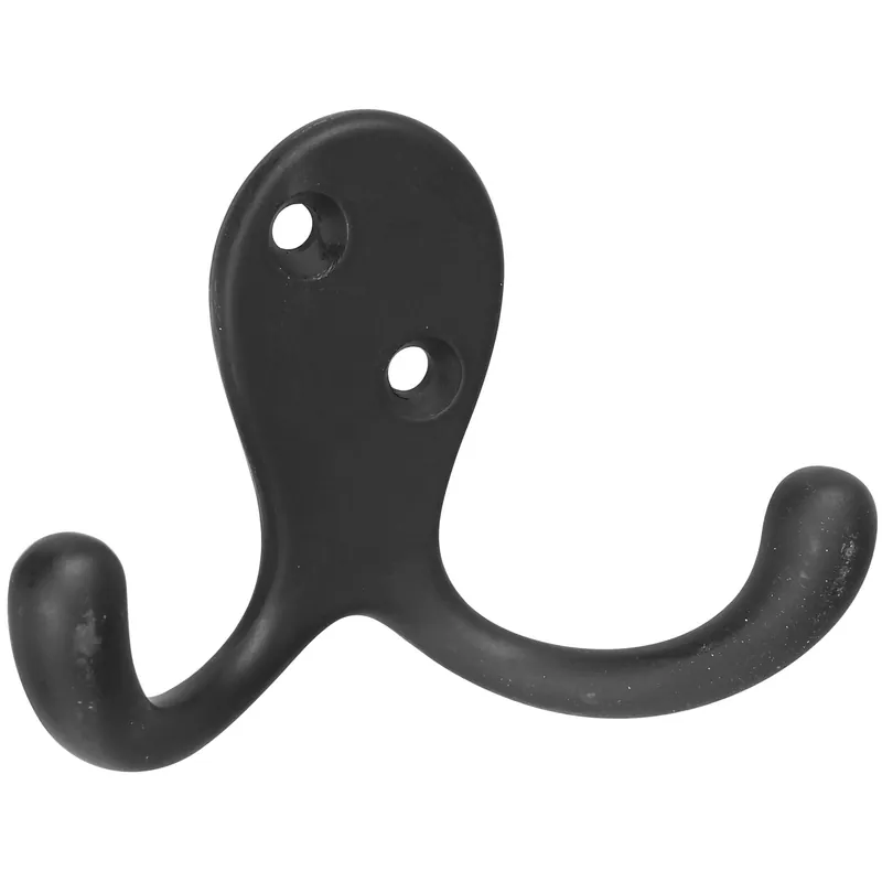 National Hardware Medium Oil Rubbed Bronze Black Zinc 3 In. L Double Hook 35 Lb 1 Pk