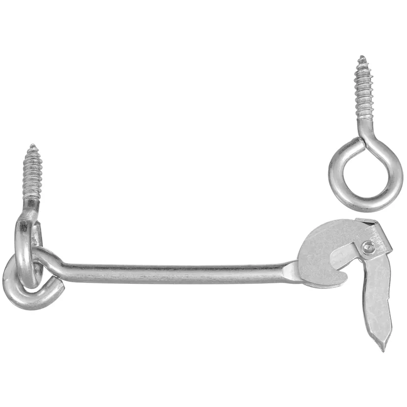 National Hardware Large Zinc-Plated Silver Steel 6 In. L Safety Gate Hook 1 Pk