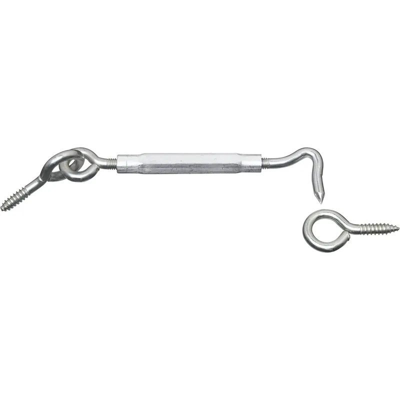 Zinc Turnbuckle Gate Hook, 3/8 X 11 In.