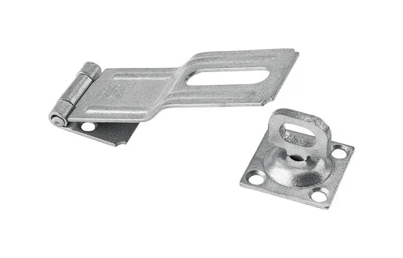 National Hardware Galvanized Brass/Steel 4-1/2 In. L Swivel Staple Hasp 1 Pk