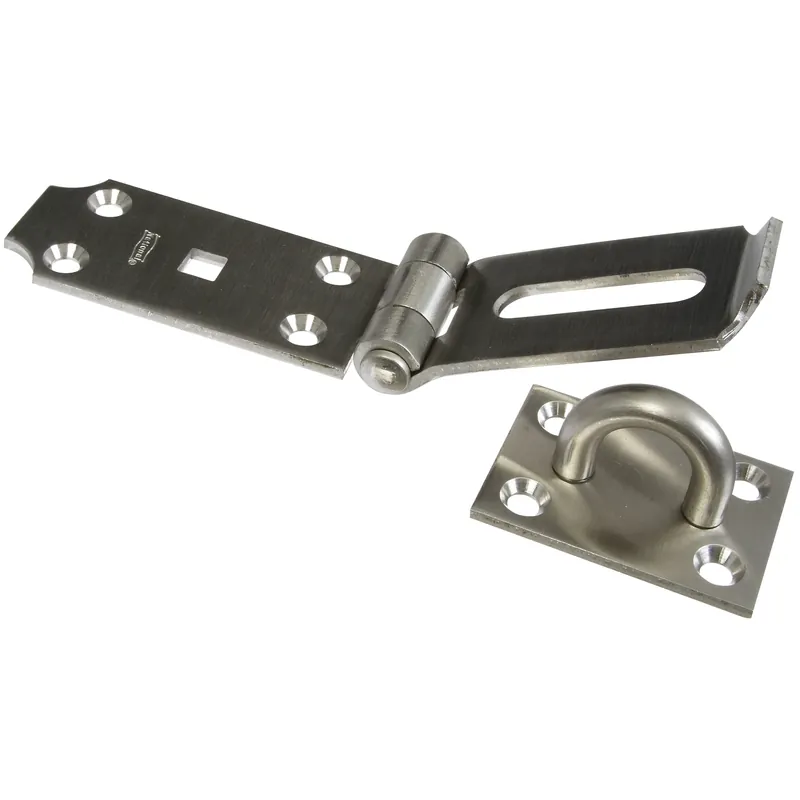 National Hardware Brushed Stainless Steel 7-1/2 In. L Safety Hasp 1 Pk
