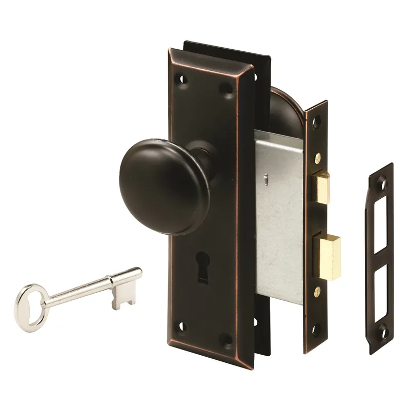 Security Oil Rubbed Bronze Mortise Lockset Grade 1 1-3/4 In.