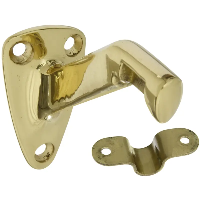 2-Pc. Handrail Bracket, Polished Brass