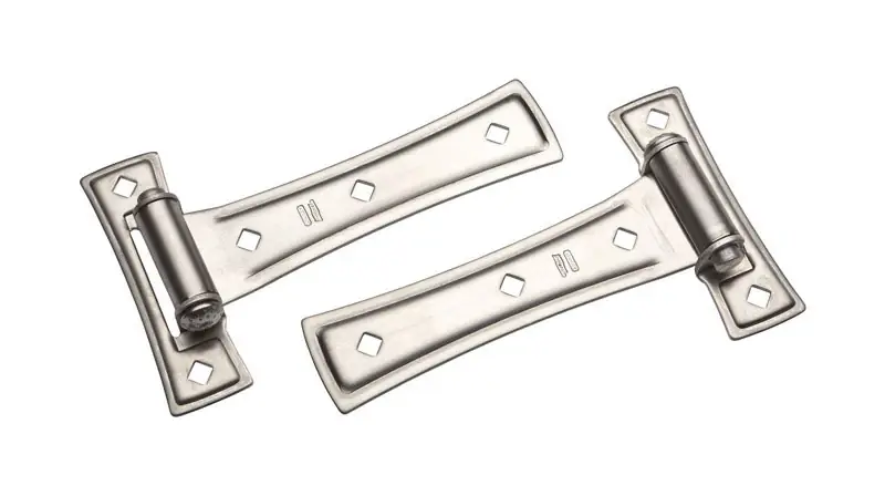 National Hardware 7 In. L Satin Nickel Silver Steel Ornamental T Hinge 1 Pk