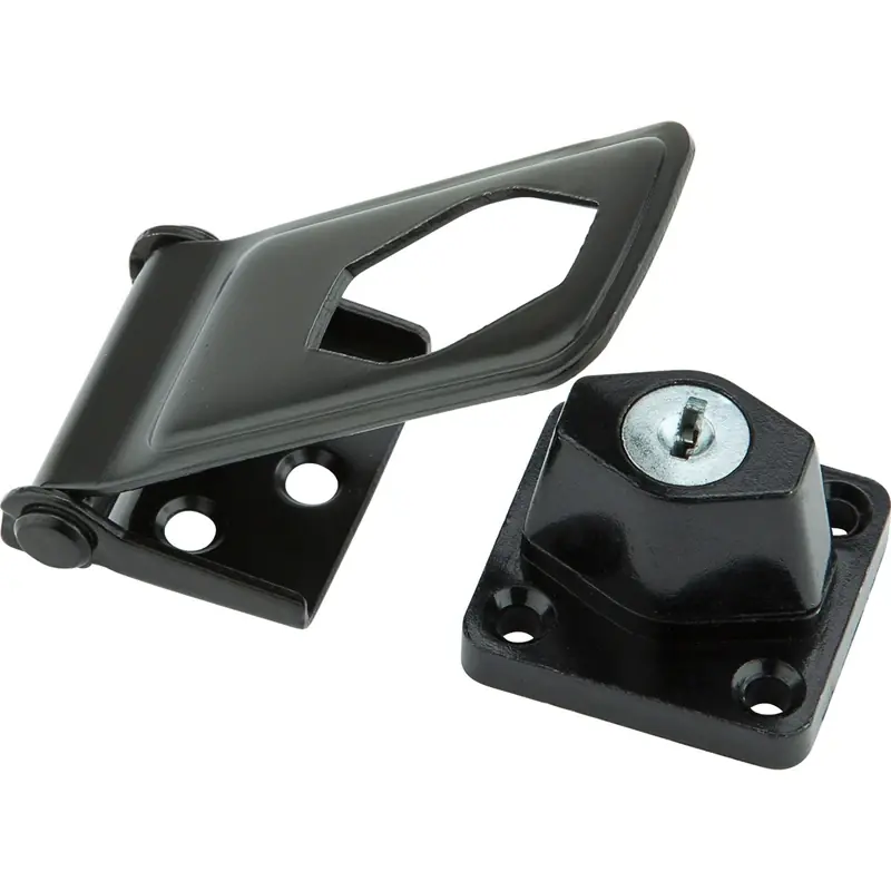 National Hardware Black Steel 3.5 In. L Keyed Hasp Lock 1 Pk